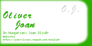 oliver joan business card
